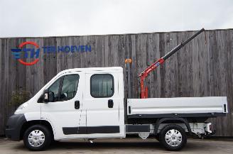 Peugeot Boxer 2.2 HDi Dubbele Cabine Open Laadbak Kraan Airco Trekhaak 96KW Euro 4 2013/5