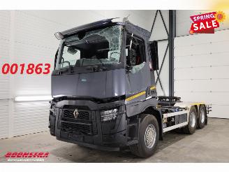 skadebil vrachtwagen Renault  480 ACC 2X PTO Hydrauliek AJK Kip / Schiebe 6X4 144.786 km! 2023/4