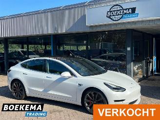 krockskadad bil auto Tesla Model 3 Performance AWD 75 kWh Dual Motor Panorama 2019/12
